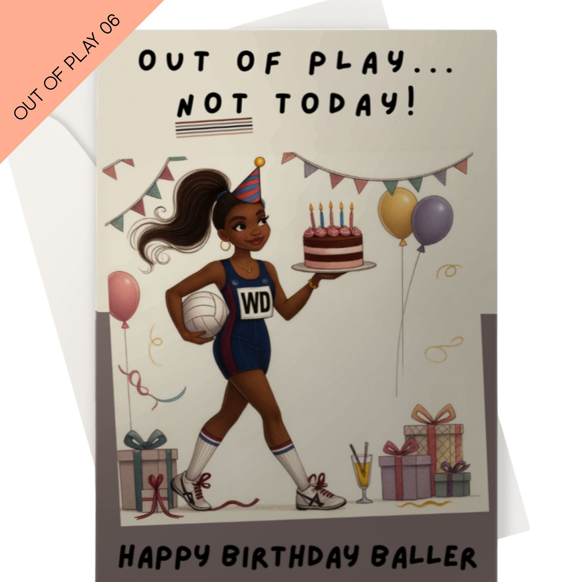 Funny Netball Birthday Card for Netball Wing Defence Players