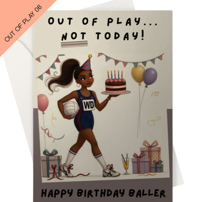 Funny Netball Birthday Card for Netball Wing Defence Players