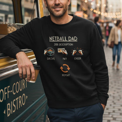 Netball Gifts - Netball Player Dad Top - Funny Slogan