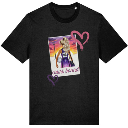 Netball Player Tee Shirt Black
