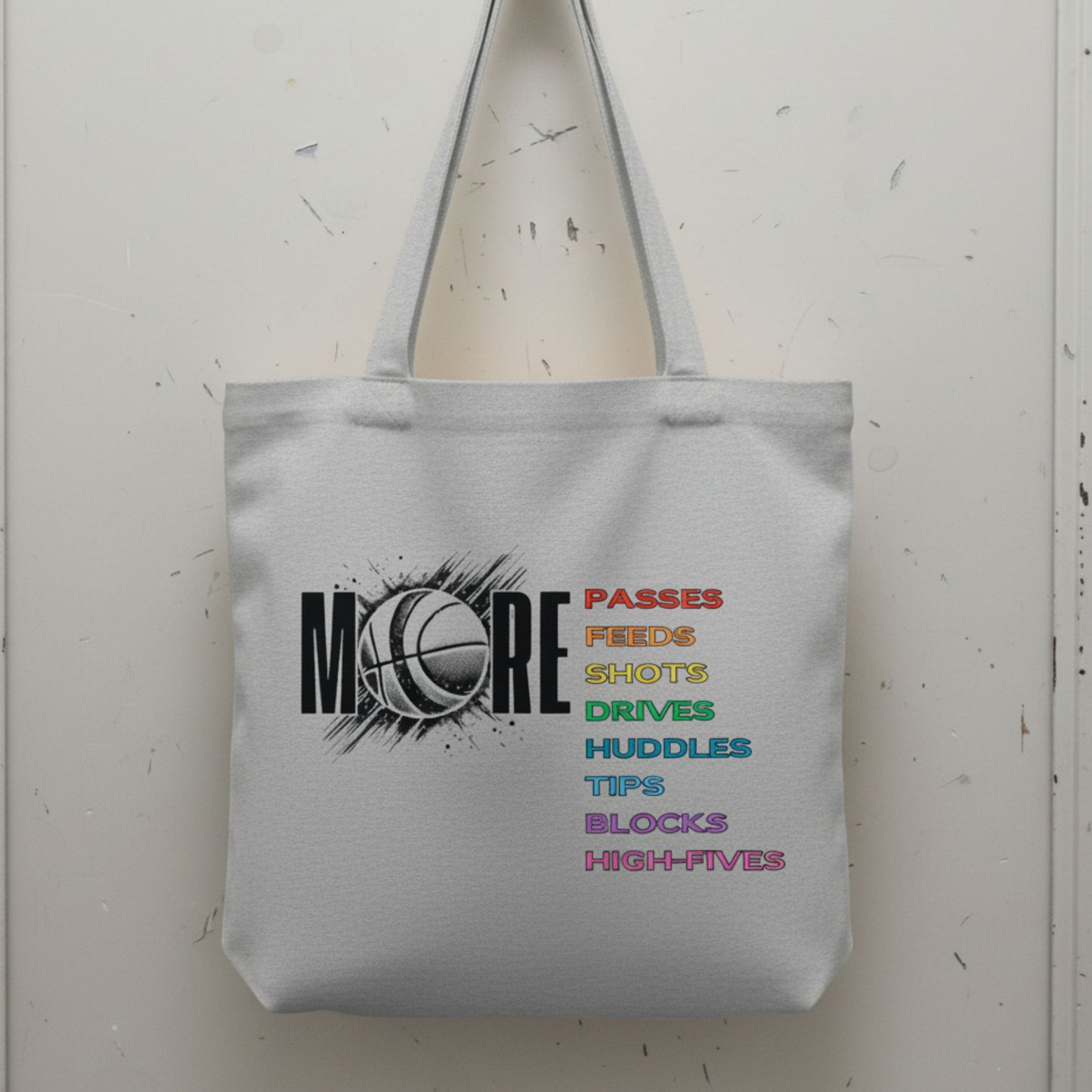Netball Gifts - Netball Rainbow Slogan Kit Bag