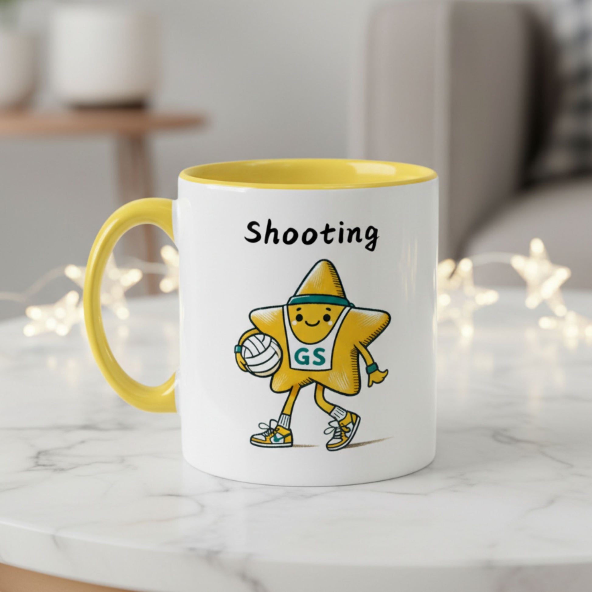 Netball Gifts - Shooting Star Slogan Mug for Netball Players