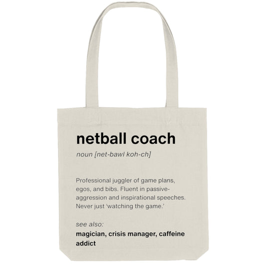 Netball Slogan Tote Bag For Coaches