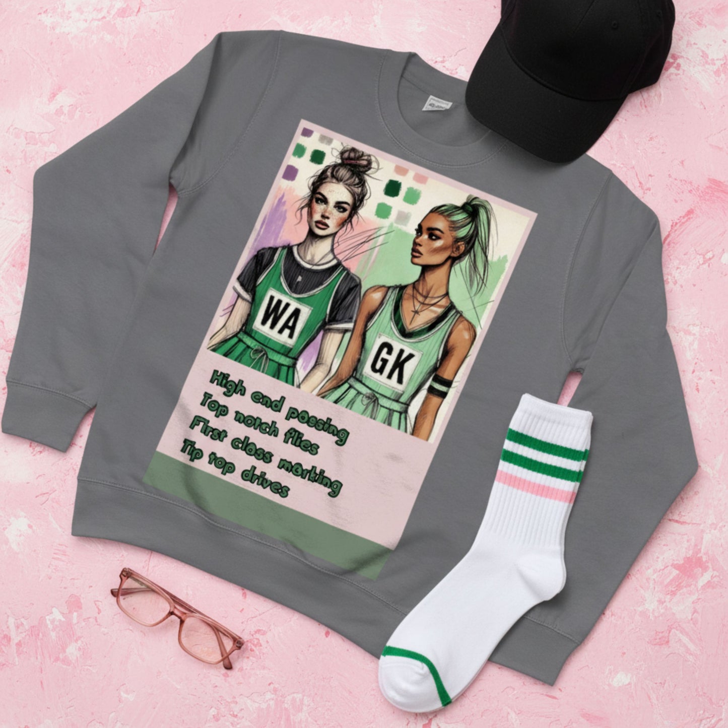 Netball Gifts - Netball Squad Graphic Jumper