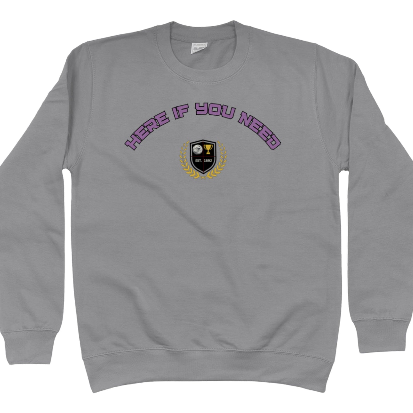 Netball Sweatshirt Slogan Grey Adult