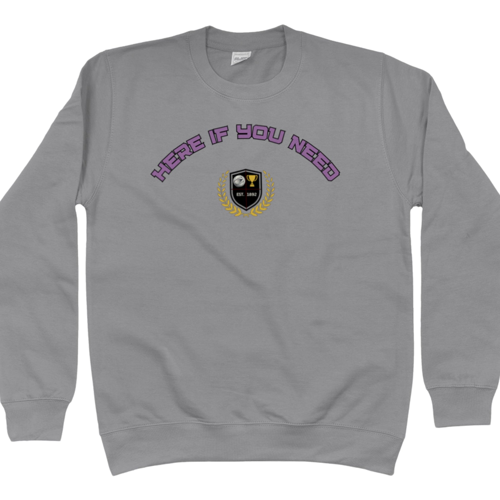 Netball Sweatshirt Slogan Grey Adult