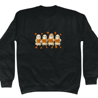 Autumn Netball Jumper - Halloween Ghosts Graphic