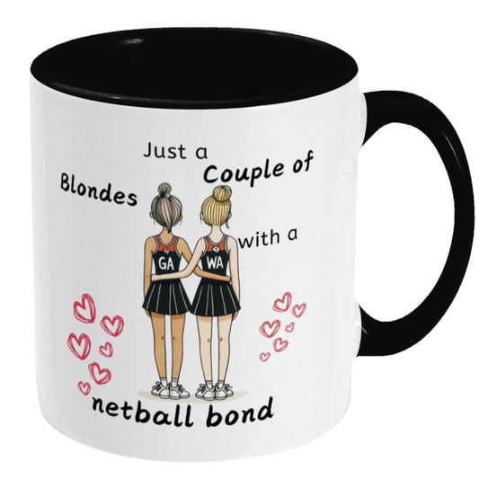 Netball Team Gift Mug For Blonde Players