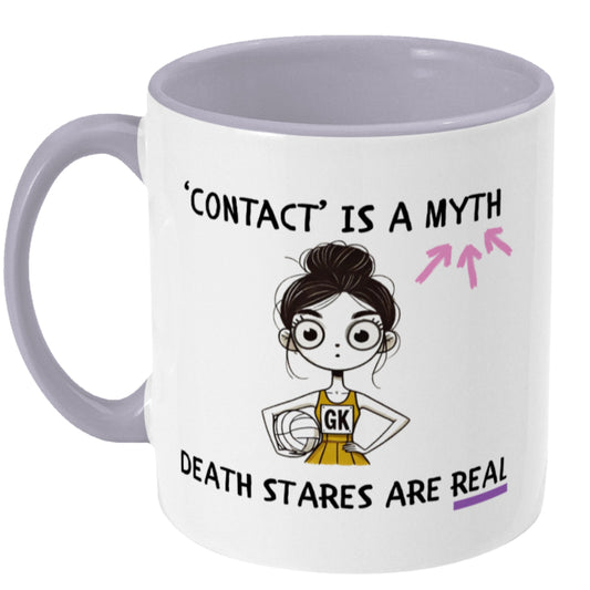 Netball Team Gift Mug - Purple Netball Slogan Mug