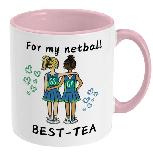 Netball Teammate Gift Mug Pink