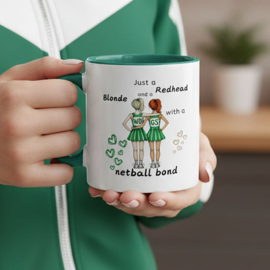 Netball Gifts - Netball Teammate Mug - Redhead Blonde