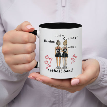 Netball Teammate Gift Mug - Couple of Blondes - Netball Team Gift