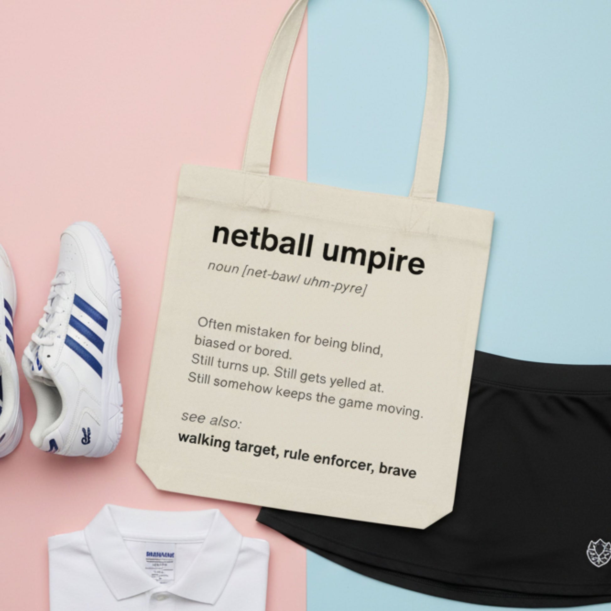 Netball Gifts - Netball Umpire Tote Bag