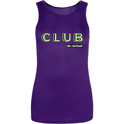 Purple Netball Training Tank Top - Racer Back