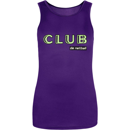 Purple Netball Training Tank Top - Racer Back