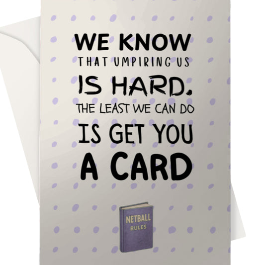 Netball Umpire Card - Thank You Card