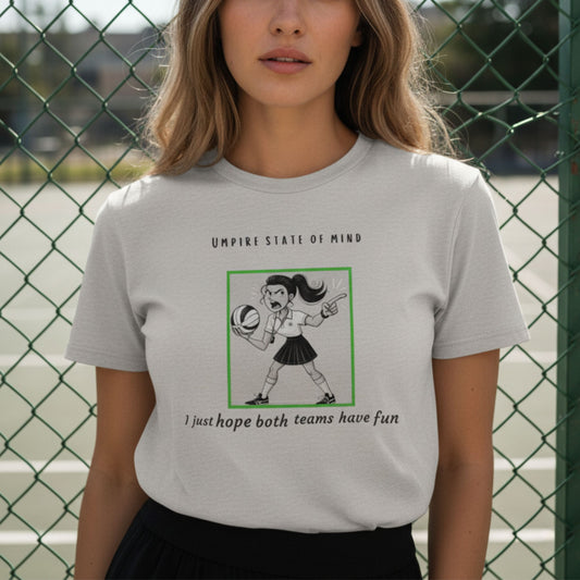 Netball Gifts - White Netball Umpire Funny Slogan Top