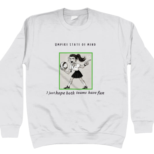 Netball Umpire Funny Jumper Top White
