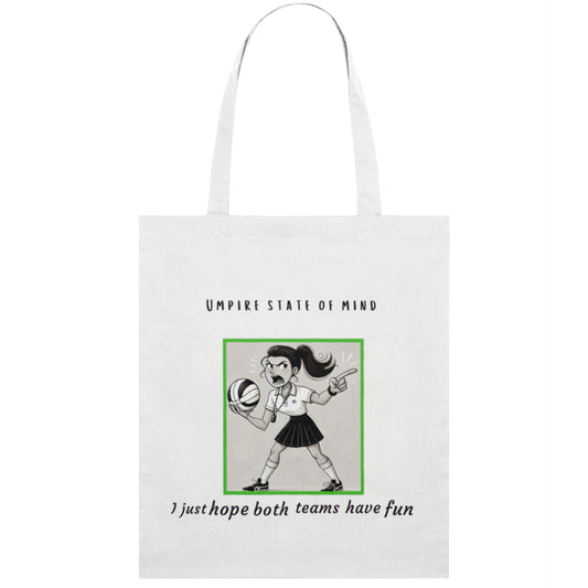 Netball Umpire Gift - White Tote Bag