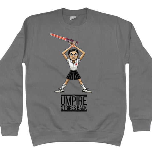 Funny Netball Umpire Slogan Sweater Grey