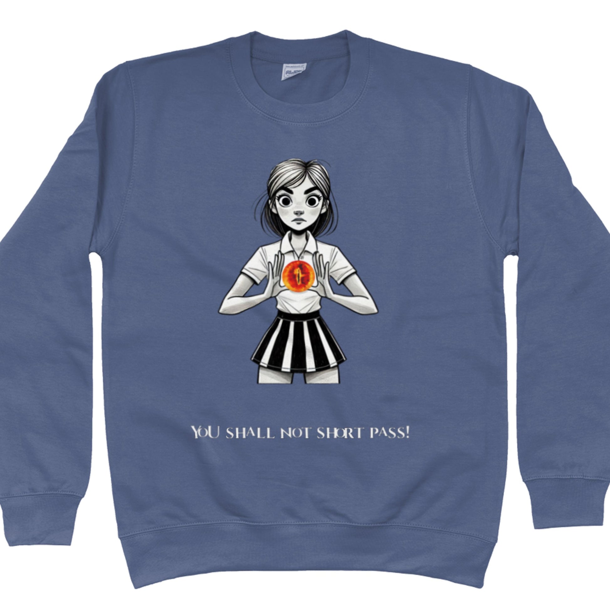Funny Netball Umpire Slogan Sweatshirt Blue