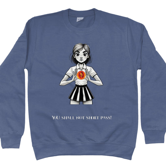 Funny Netball Umpire Slogan Sweatshirt Blue