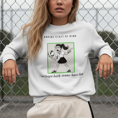 Netball Gifts - Funny Slogan Netball Umpire White Sweatshirt Top
