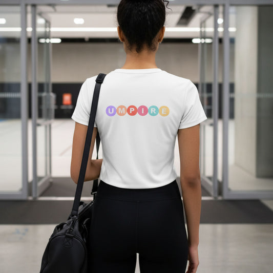 Netball Umpire White Top - Performance Shirt for Netball Umpires