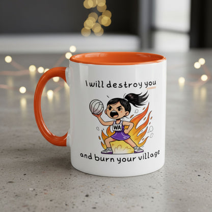 Netball Gifts - Funny Wing Attack Mug for Netball Players