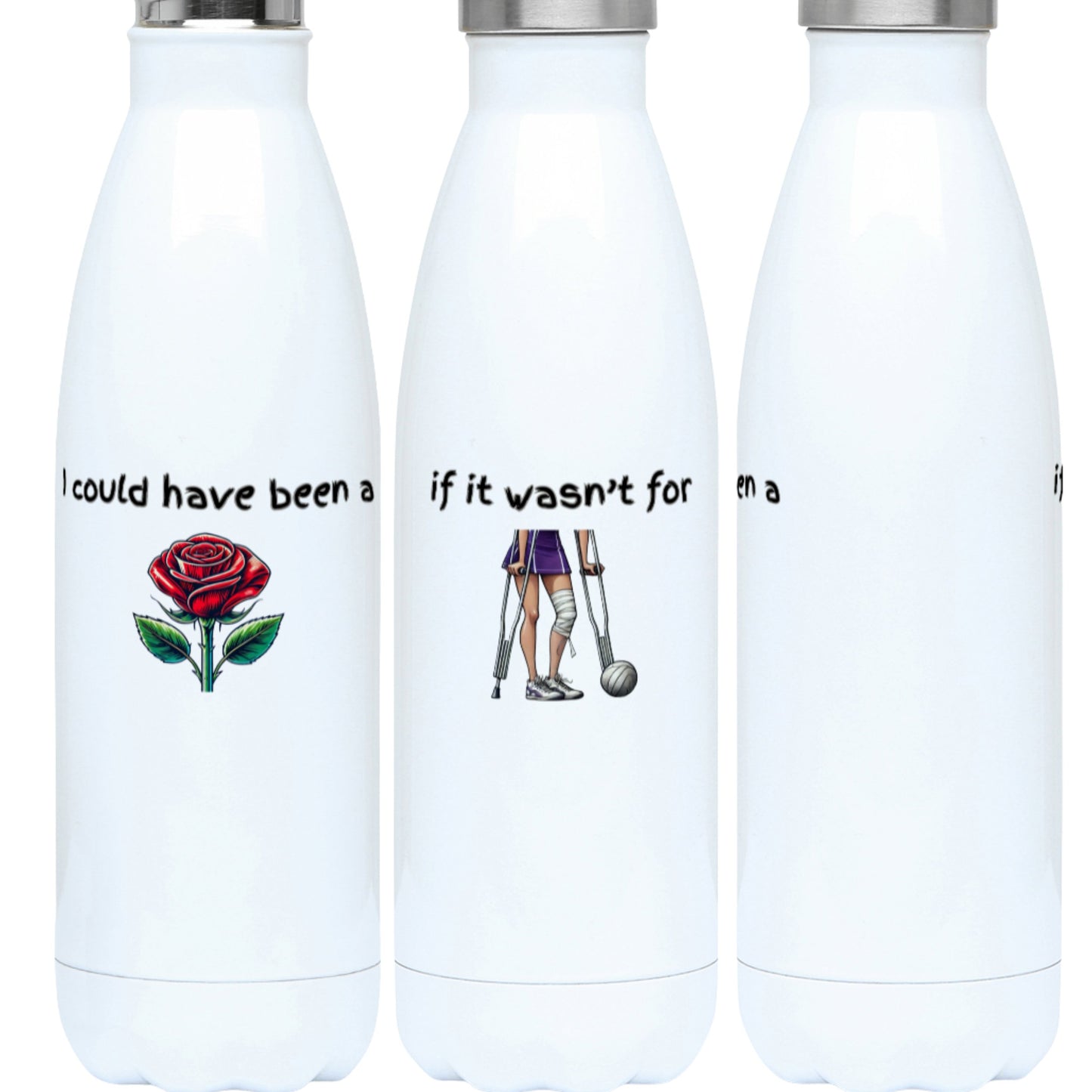 Netball Water Bottle - England Roses - Netball Gift
