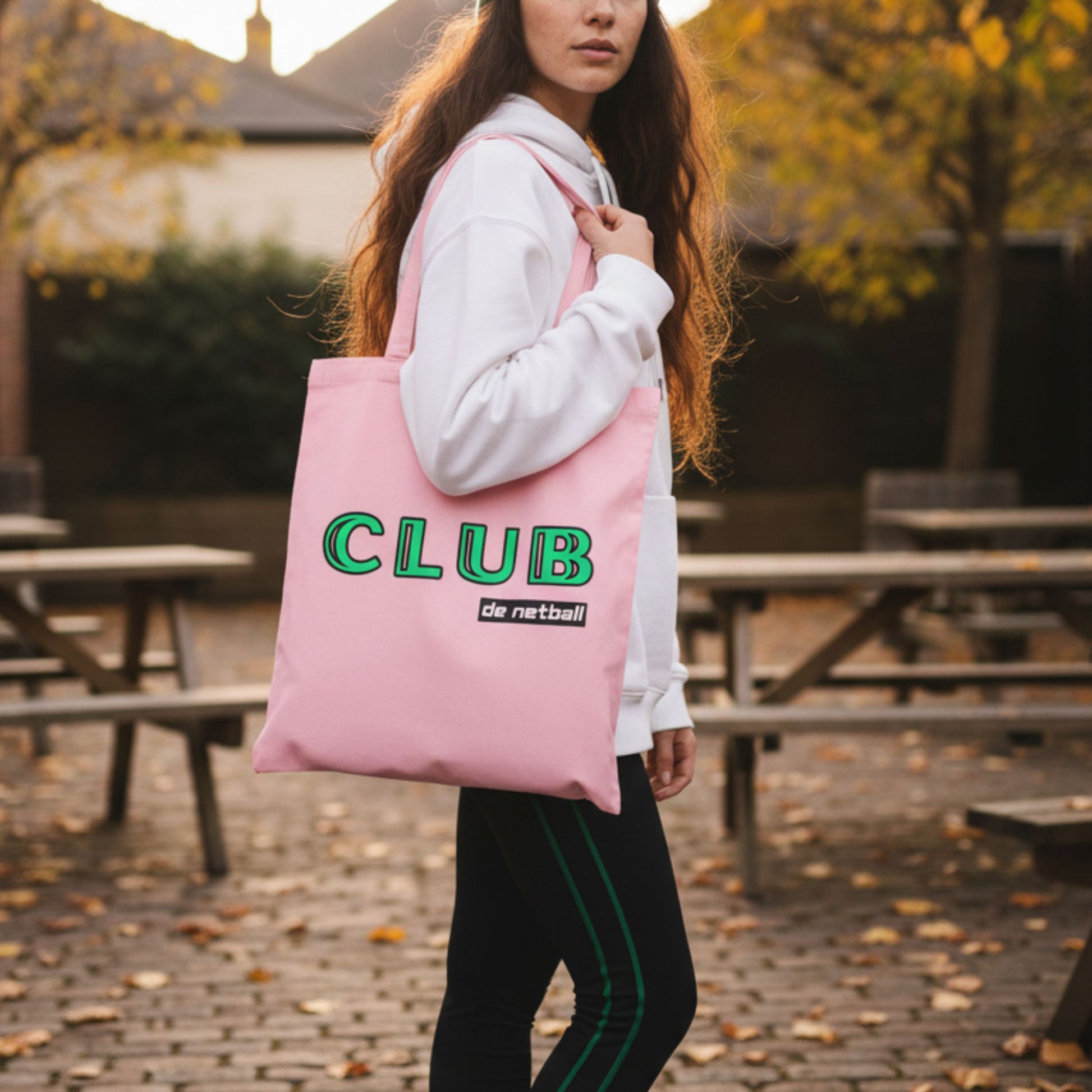 Netball Gifts - Pink Netball Player Shopper Bag