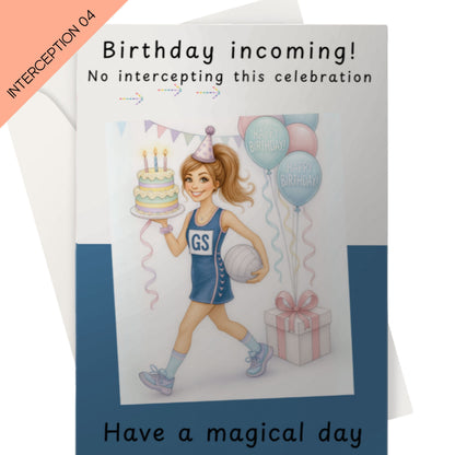 Cute Netball Birthday Card for Adult Netball Players
