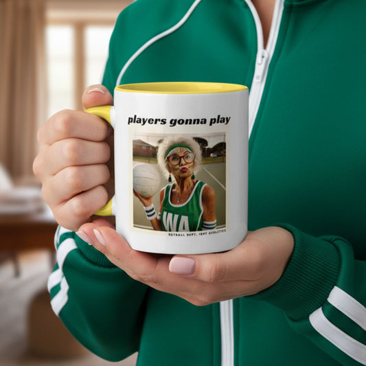 Netball Gifts - Players Gonna Play - Funny Netball Gift Mug