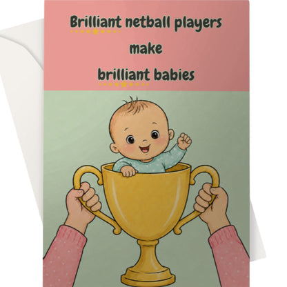 New Baby Card for Netball Players