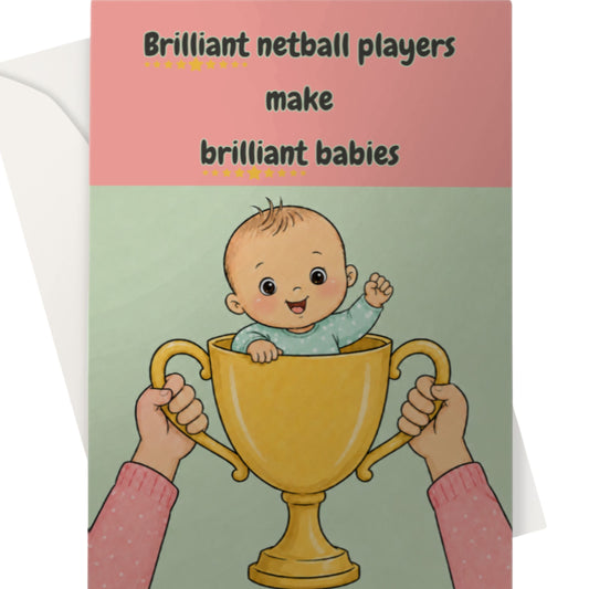 New Baby Card for Netball Players