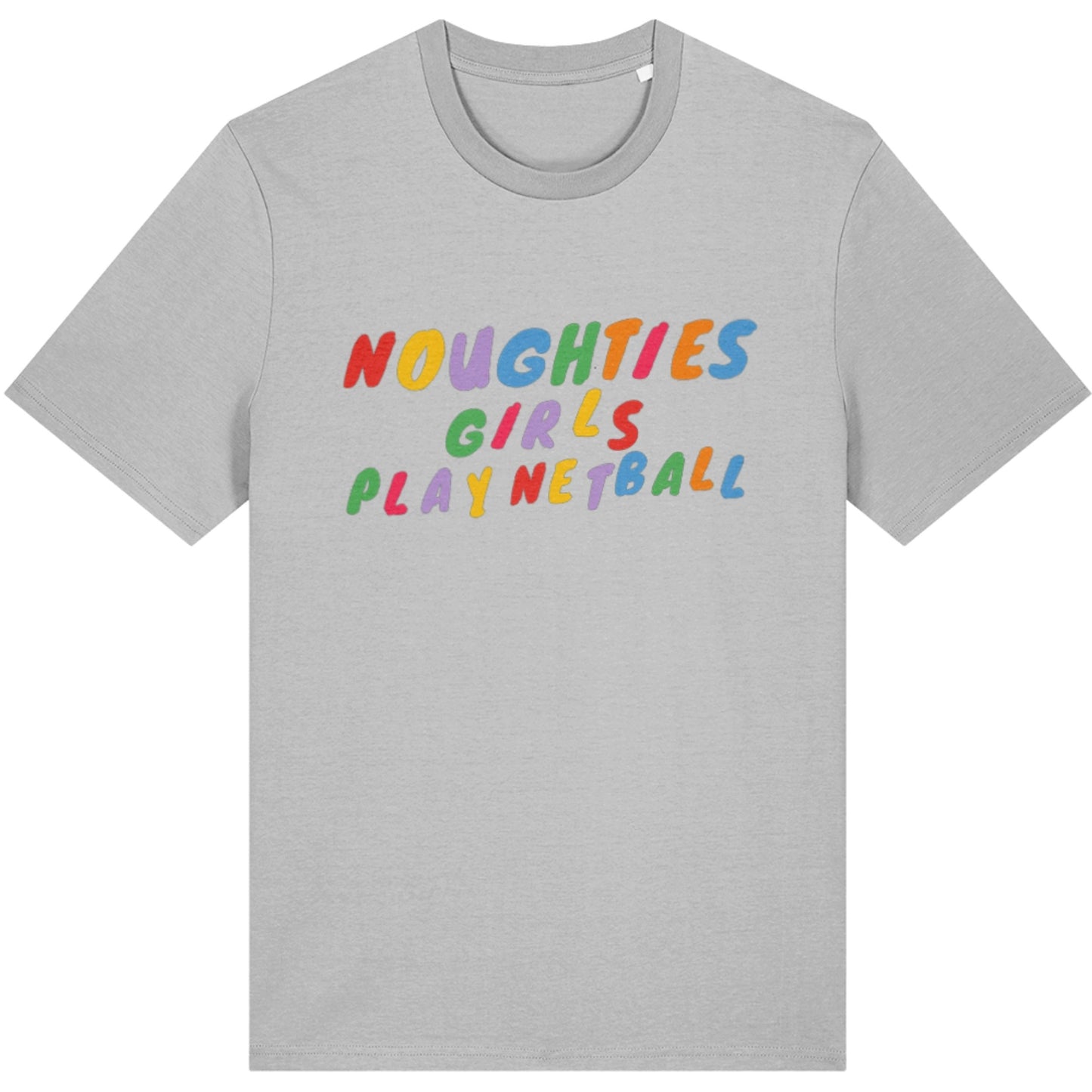 Grey Noughties Girls Play Netball T-Shirt - Fashion Clothing for Netball Players