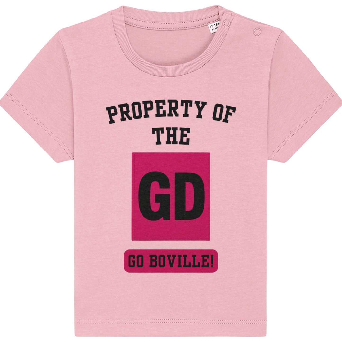 Pink Netball Baby Tee - Netball Team Top for Baby