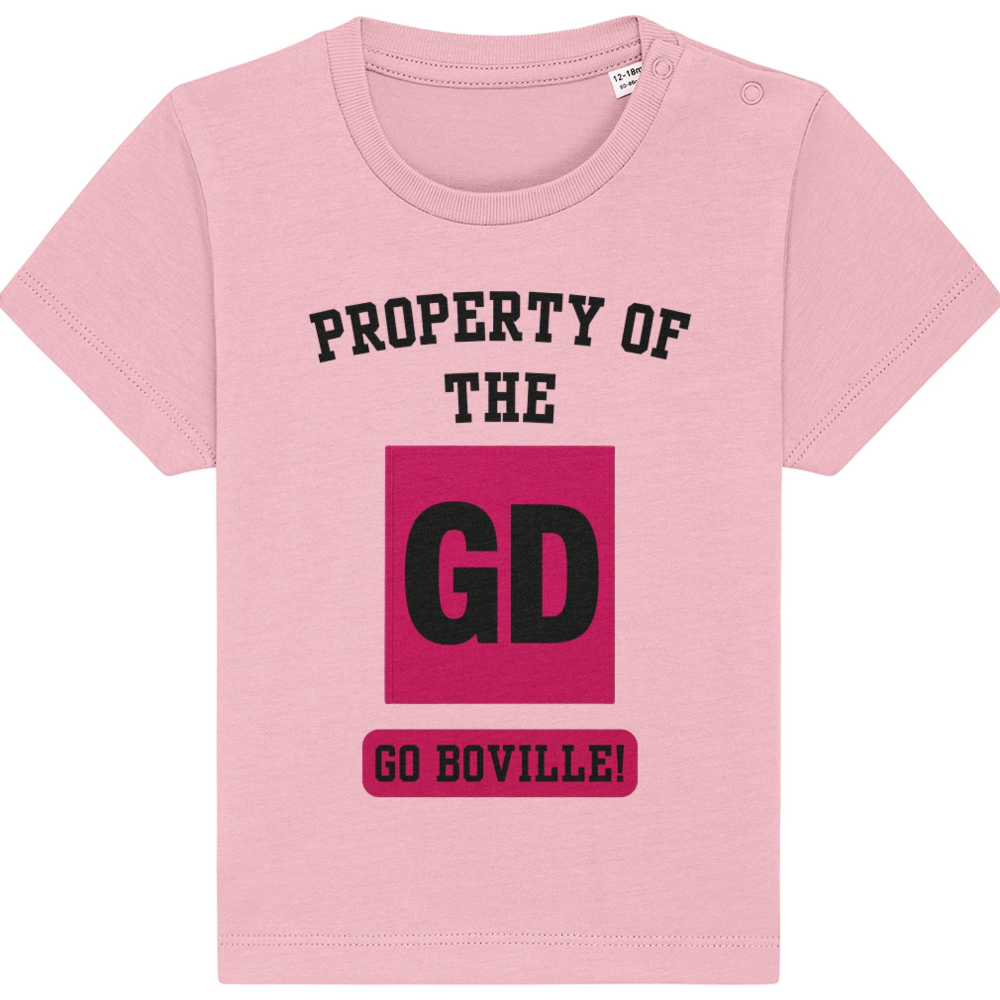 Pink Netball Baby Tee - Netball Team Top for Baby