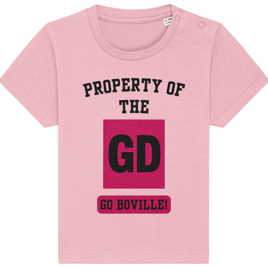 Pink Netball Baby Tee - Netball Team Top for Baby