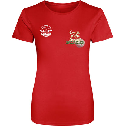 Personalised Netball Coach of the Season Shirt - Netball Club Award for Coaches