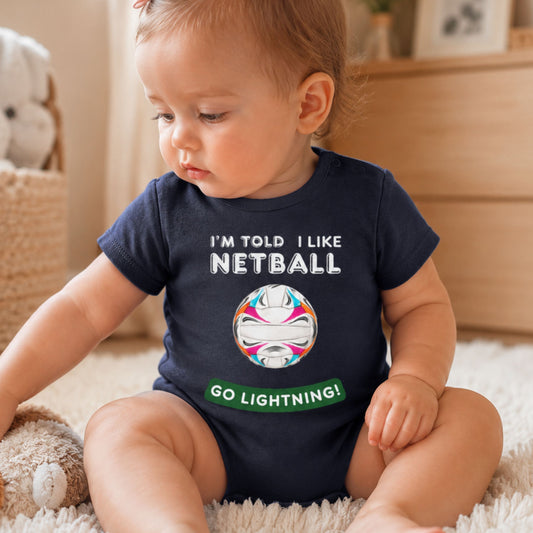 Personalised Baby Netball Bodysuit - Netball Gift for Baby