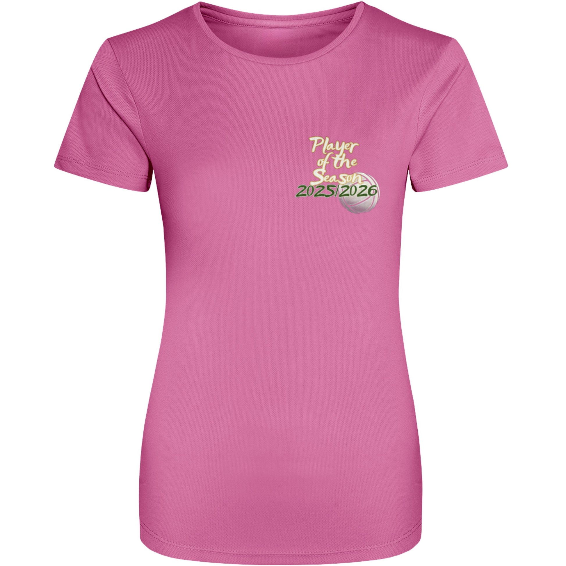 Pink Netball Player of the Season Shirt - Netball Player Award