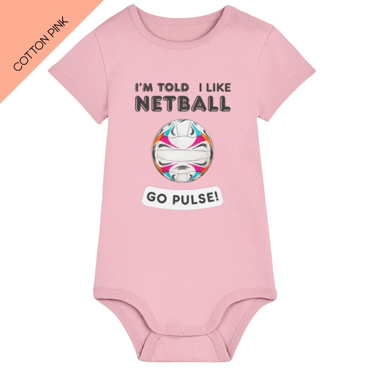 Baby Personalised I Like Netball Bodysuit