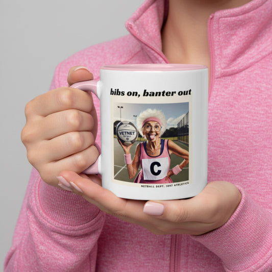 Netball Gifts - Pink Funny Slogan Mug for Netball Players