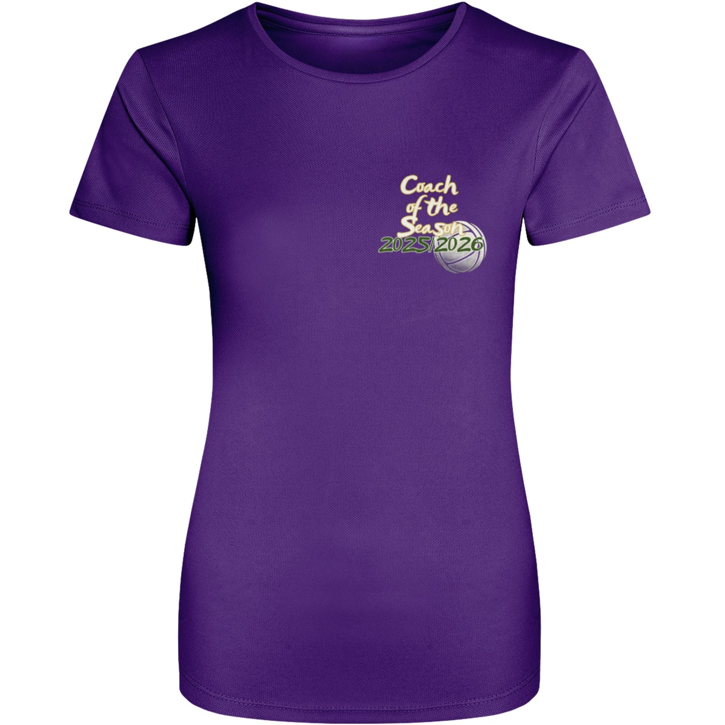 Purple Netball Coach of the Season Training Shirt - Netball Coach Award