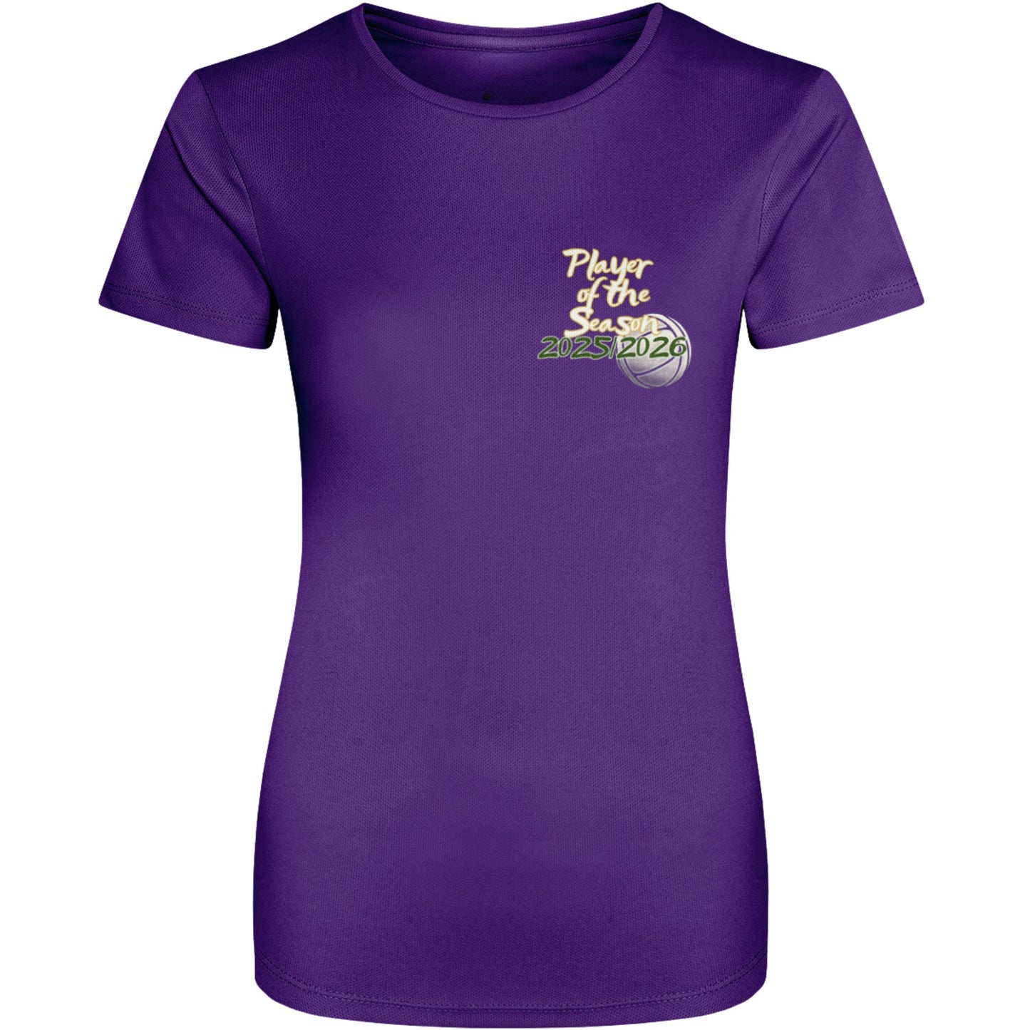 Purple Netball Player of the Season Training Shirt - Netball Player Award