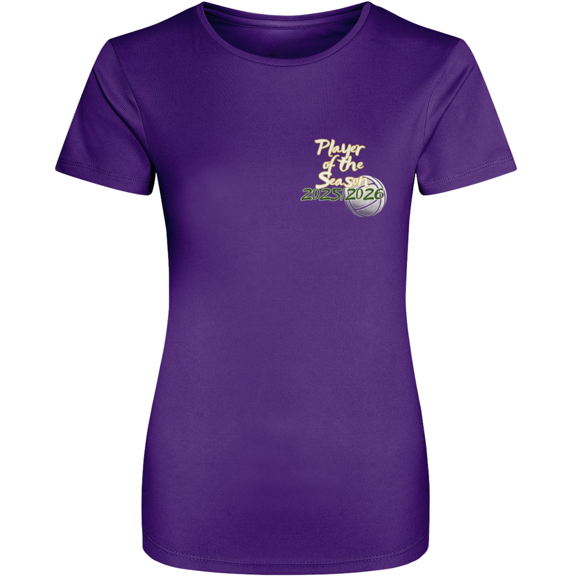 Purple Netball Player of the Season Training Shirt - Netball Player Award