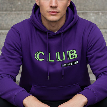 Netball Gifts - Mens Netball Hoodie Purple