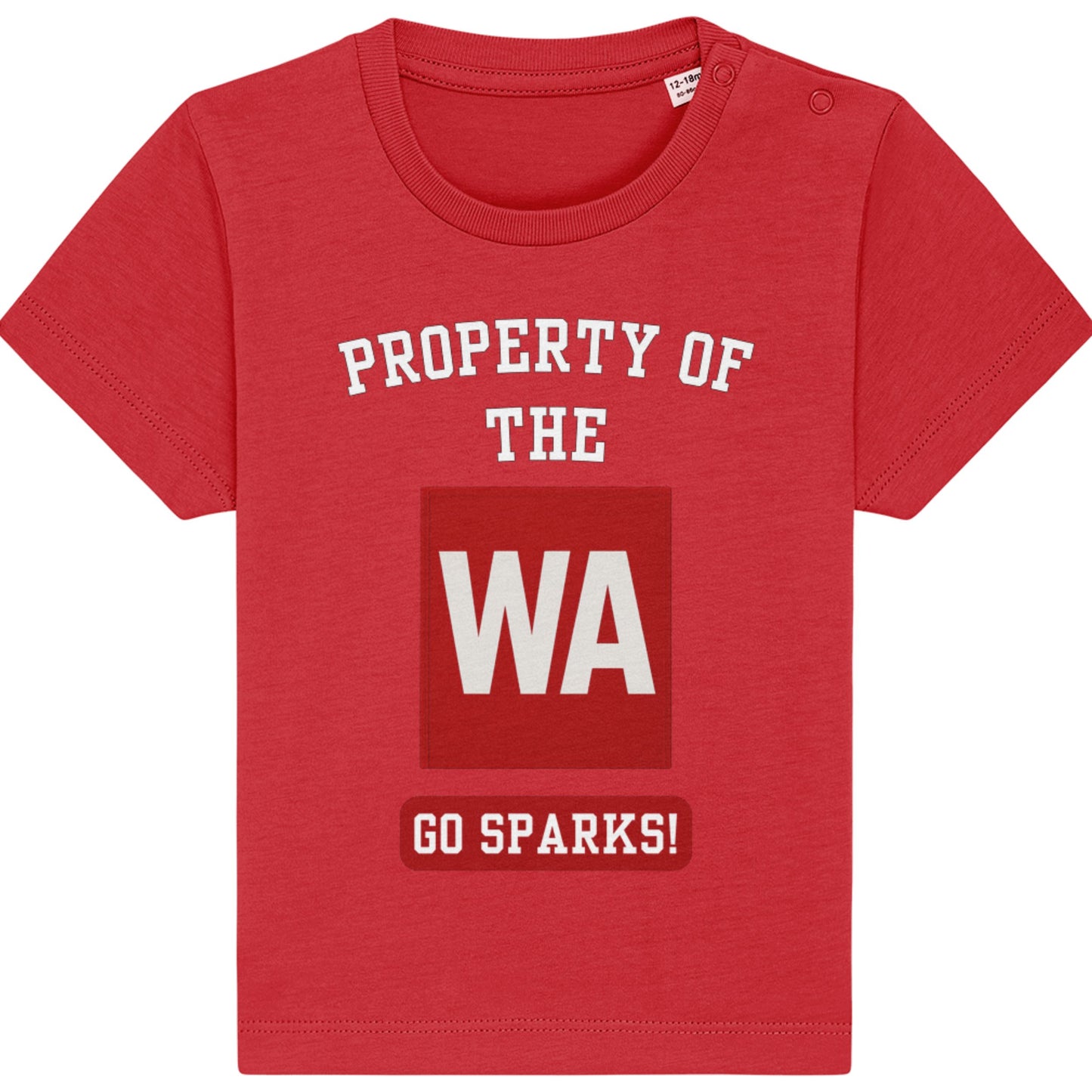 Red Netball Baby Tee - Netball Team Top for Baby - Netball Gifts