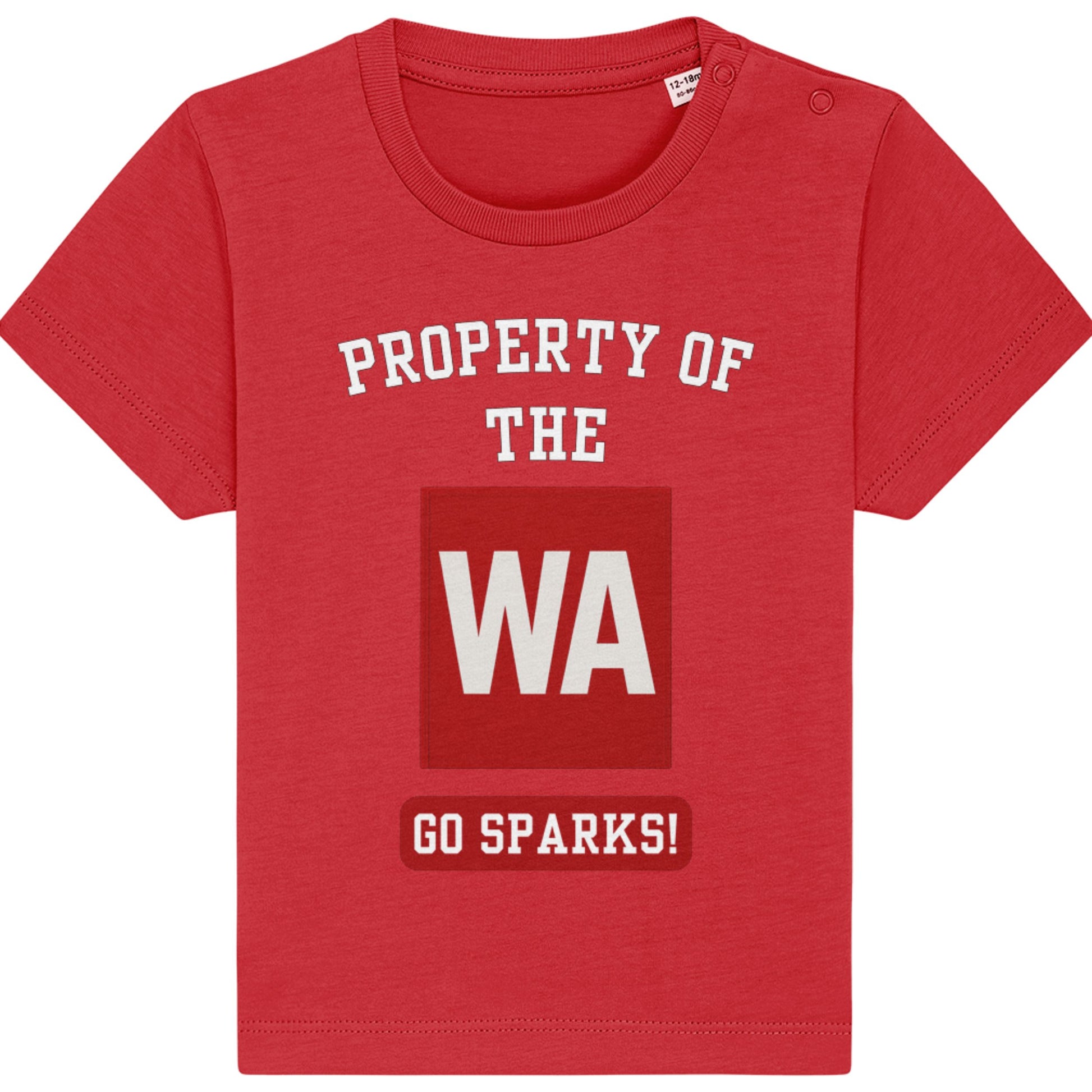 Red Netball Baby Tee - Netball Team Top for Baby - Netball Gifts